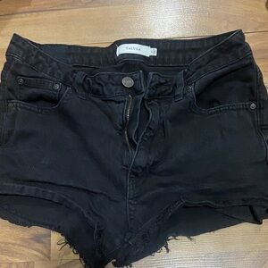 Talula Black Denim Shorts